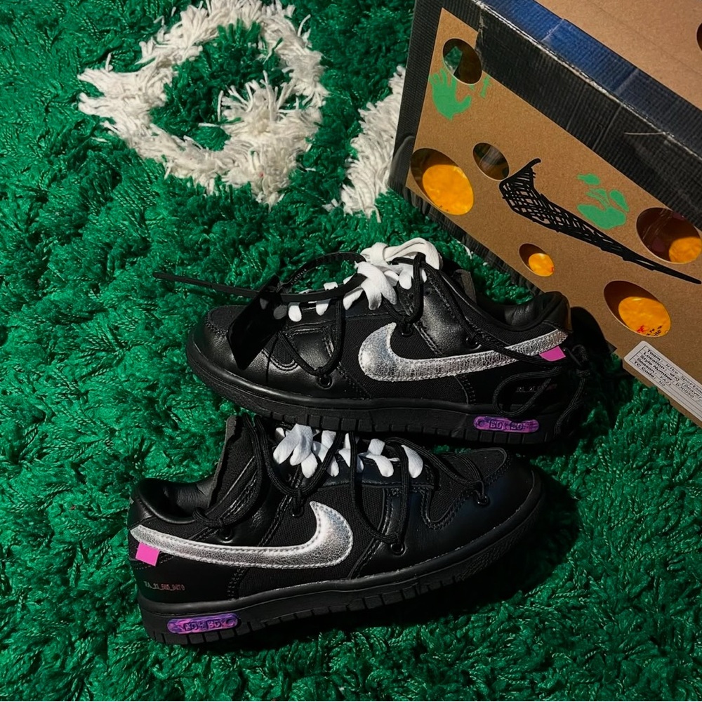 Nike Black Sneakers with Silver and Pink Accents